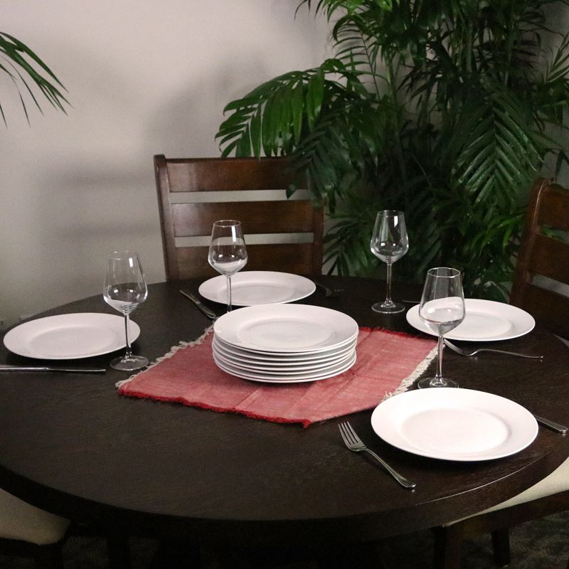 Gibson Home Noble Court 12 Piece Dinner Plate Set in White, 2 of 6