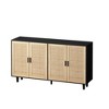 Chery Life Brown 62.20" L Elegant and Functional 4-Door Rattan Decorative Storage Cabinet,for Bedroom,Living Room,Office,Easy Assembly - 2 of 4