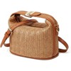 FATMOON Summer Bucket Woven Straw Bag for Women – Small Casual Handbag, Top-Handle & Crossbody, Versatile Vacation Beach Purse - 2 of 4