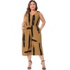 Agnes Orinda Women's Plus Size Wrap V Neck Sleeveless Tie Waist with Pockets Wide Leg Jumpsuits - 3 of 4
