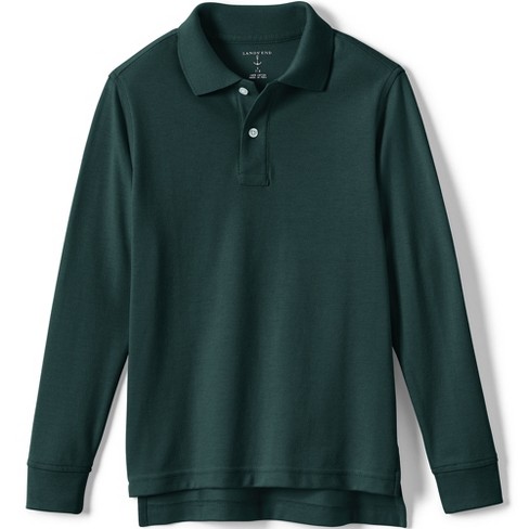 Lands' End School Uniform Kids Long Sleeve Mesh Polo Shirt - Xx Small ...