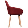 CLIHOME Modern Style Soft Pack Dining Armchair,Thickened Sponge Pad, Comfortable Backrest,Fabric Indoor Dining Chairs (Set of 2) - 3 of 4
