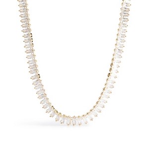 Vera Bradley Women's Outlet 14k Gold Plated Baguette Gemstone Necklace - 1 of 2