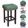Unique Bargains Polyester Soft Thick Anti-Wrinkle Bar Saddle Seat Stool Covers 4 Pcs - 3 of 4