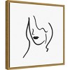 16" x 16" Muser II Woman by Isabelle Z Framed Canvas Wall Art Gold - Amanti Art - 2 of 4