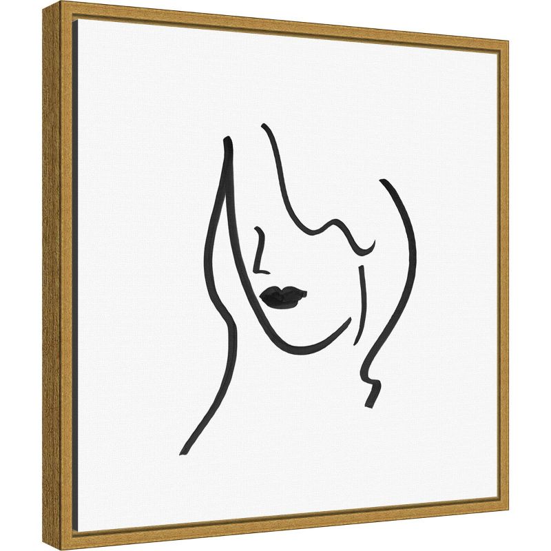 16&#34; x 16&#34; Muser II Woman by Isabelle Z Framed Canvas Wall Art Gold - Amanti Art, 3 of 9