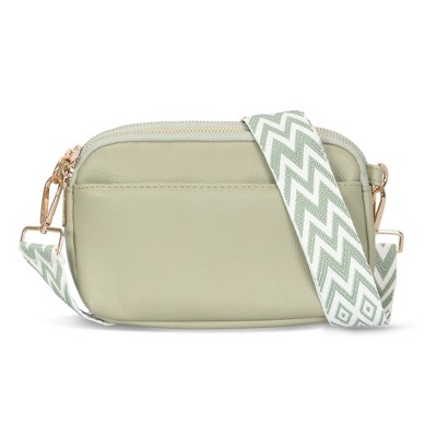 Hynes Eagle PU Crossbody Bag Purse-Green