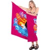LA LEELA Women's Beachwear Summer Beach Wrap Bikini Wraps Sarong Swimwear Swim Cover Up Skirt Pareo Coverups for Women One Size Pink,Floral - 3 of 4