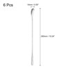 Unique Bargains Stainless Steel Long Handle Smooth Mirror Finished Cocktail Spoons 6 Pcs - 2 of 4