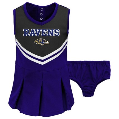 NFL Baltimore Ravens Toddler Girls' In the Spirit Cheer Set - 12M