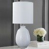 C Cattleya 19in. Modern Ceramic Table Lamp with Linen Shade for Nightstand - 2 of 4