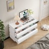 8/6 Drawers Dresser Chest, Modern Handleless Storage Cabinet with Wide Storage for Bedroom -ModernLuxe - 2 of 4