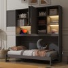 Merax Sleek Twin Size Wall Murphy Bed with Ample Storage Space, LED Light and USB Ports - 2 of 4