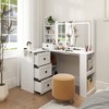 Vanity Desk with Lights,Makeup Vanity with Power Strip,Dressing Table Set with 3 Large Drawers,Vanity Mirror 3 Lighting Color Adjustable,White - 2 of 4