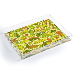Jenean Morrison Many Mushrooms Green Acrylic Tray - Deny Designs - 1 of 4