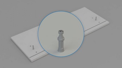 Madison White Modern 2 Drawer Nightstand