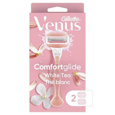 Venus ComfortGlide White Tea Women's Razor + 2 Razor Blade Refills