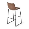 Sapphtopaz Modern Bar Stools Set of 2 with PU Upholstered Counter Height Bar Stools with Mid-Backrest Dining Chairs for Kitchen Island - 4 of 4