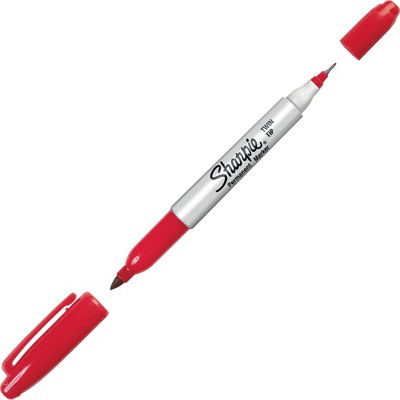Sharpie Twin Tip Permanent Marker Fine/Ultra Fine Point Red 32202