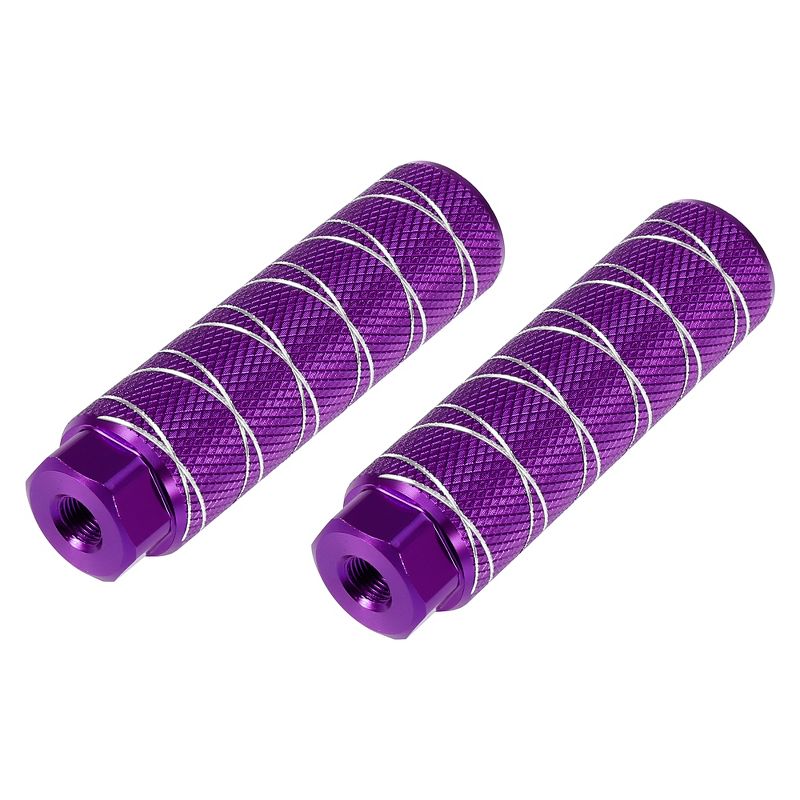 Unique Bargains Universal Axle Rear Foot Pegs Footrests for BMX MTB Bike Bicycle Axles Pedals Purple 3.94"x1.10" 1 Pair, 1 of 8