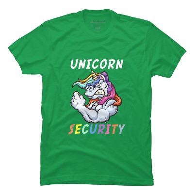 Men's Design By Humans Halloween Dad Mom Daughter Adult Costume - Unicorn Security By MINHMINH T-Shirt