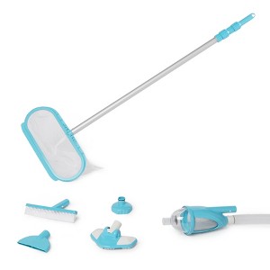Intex 28003E Deluxe Above Ground Pool Maintenance Kit for Minimum 800 GPH Flow Rates with Vacuum, 110" Pole, Wall Brush and 24' Hose (Color May Vary) - 1 of 4