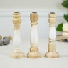 VIP Wood 11 in. White Candlestick Holders - 2 of 4