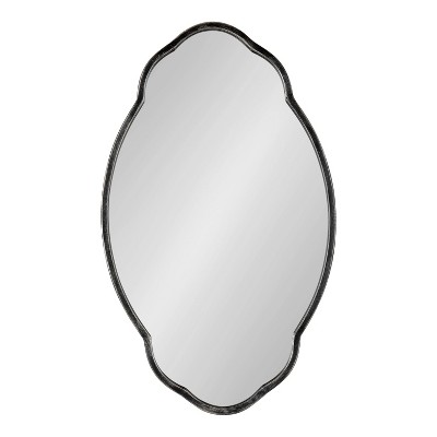 30" Gold Oval Scalloped Vanity Wall Mirror