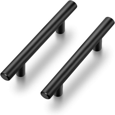 Attop 12 Pack | 5 Inch Cabinet Pulls Matte Black Stainless Steel Kitchen Drawer Pulls Cabinet Handles 3Inch Hole Center