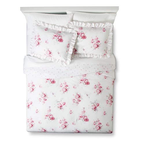 Sunbleached Floral Comforter Set King Pink 3pc Simply Shabby