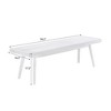 Roundhill Furniture Larwich Solid Wood Slatted Bench, 56.30-Inch Long, White - 4 of 4