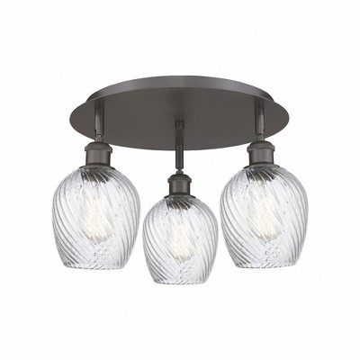 Salina - 3 Light Flush Mount In Industrial Style-9.5 Inches Tall and 16.75 Inches Wide