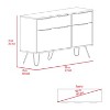 Kumasinova 4-Drawer Dresser with 2 Columns,Wooden Chest of Drawers with Legs,Modern Storage Dresser,Bedroom and Entryway Furniture,1 Piece,Light Oak - 3 of 4
