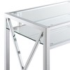 HomeStock Oxford Desk, 42-inch, Clear Glass/Chrome (136075GLCRO) - 3 of 4