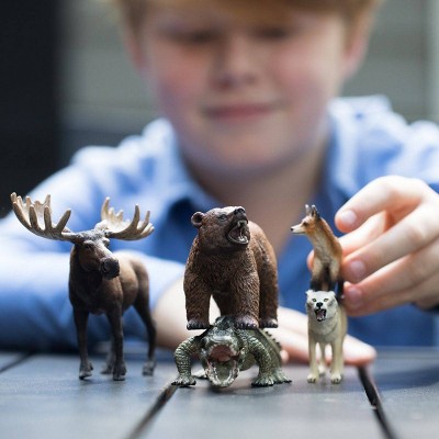 Realistic North American Wildlife Animal Figurine Set