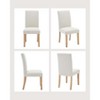 GAOMON Dining Chairs ,Modern Chairs with Curved Backrest,Heavy-Duty Wood Legs for Dining Room Kitchen Home,Easy Clean Fabric (Beige 6PCS) - 4 of 4