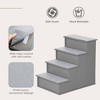 Pet Stairs, Small Pet Steps with Cushioned Removable Covering for Dogs and Cats Up To 22 lbs - 4 of 4