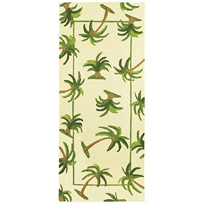 Homefires Hanalei Palm Indoor & Outdoor Rug – Tropical Palm Design, Durable, Fade-Resistant, Perfect for Patio, Porch, or Living Room Decor