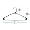 Osto 50-pack Gray Standard Plastic Clothes Hangers With Pants Bar And Hooks  For Straps; Space Saving, Flexible, Hangs Up To 5.5 Lbs : Target