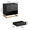 3 Drawer Dresser for Bedroom, Wood Chest of Drawers with Metal Legs - 3 of 4