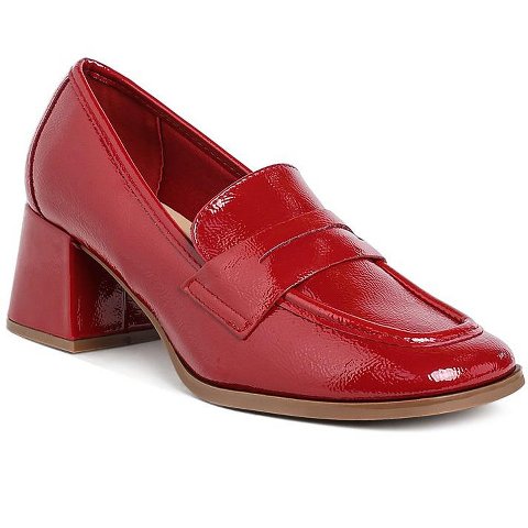 Женские туфли London Rag Womens Umdoni Penny Strap Block Heel Loafers 5