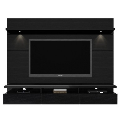 Cabrini Floating Wall Mount TV Stand for TVs up to 70" Black - Manhattan Comfort