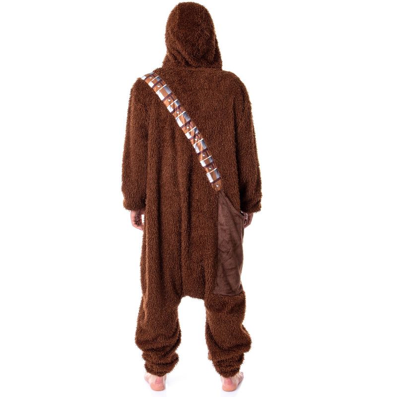 Star Wars Adult Chewbacca Chewie Kigurumi Costume Union Suit Pajama Brown, 2 of 7