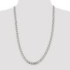 Black Bow Jewelry Mens 7mm Sterling Silver Hollow Flat Anchor Chain Necklace - 3 of 4