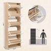 Brafabhome Mirror Shoe Cabinet with 5 Flip Doors, 30-Pairs Shoe Organizer Cabinet for Hallway, Modern Entryway Shoe Storage for Slippers Sneakers - 4 of 4