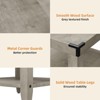 Farmhouse End Table Rustic Side Table with Storage Shelf for Small Spaces Grey Bedside Table Narrow Nightstand for Living Room, Bedroom - 4 of 4