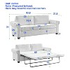 NicBex Convertible Sleeper Chair,Pull-out Sofa Bed with 2 Seat/3 Seat,Couches with Modern Design for Living Room,Gray/Beige/Green - 3 of 4