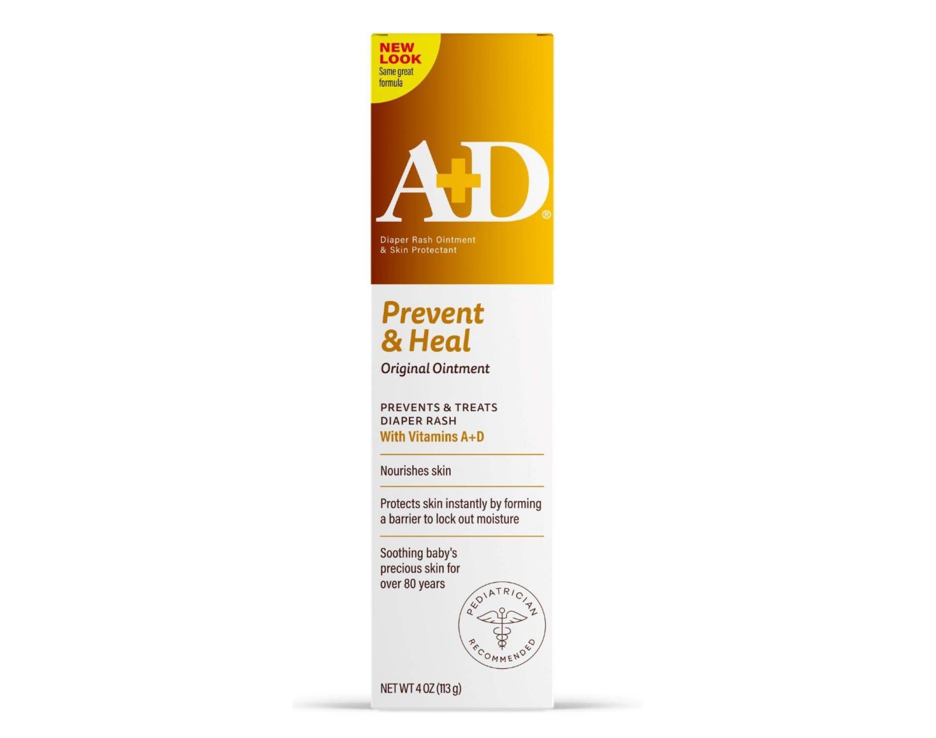 A + D Baby Diaper Rash Ointment, Baby Protectant with Vitamins A and D - 4oz