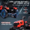 24V Kids Electric Car, 2 Seater Ride On Car for Kids, Excavator & Bulldozer, Electric Vehicle w/Trailer - 4 of 4