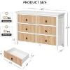 6 Drawer Dresser for Bedroom，Waveform Fluted Dresser Chest with Large Drawer, Wooden Chest of Dresser Storage Cabinet - 2 of 4